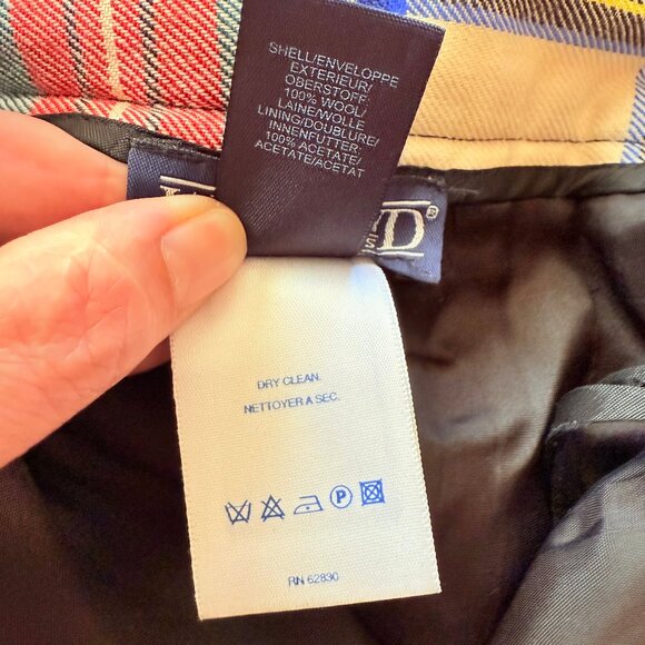 Vintage 80s 100% Wool Tartan Plaid Pleated Midi Skirt Size 6 | Made in Scotland - Picture 5 of 14